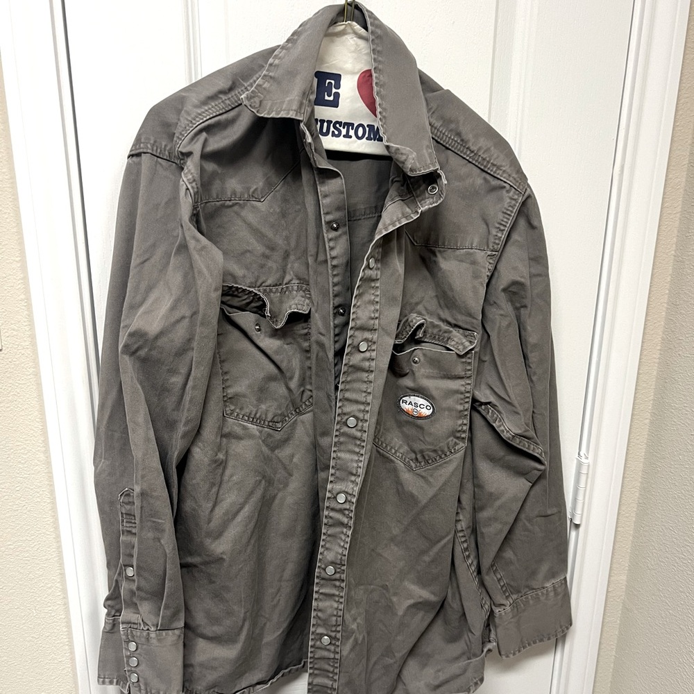 Rasco FR button snaps shirt size L